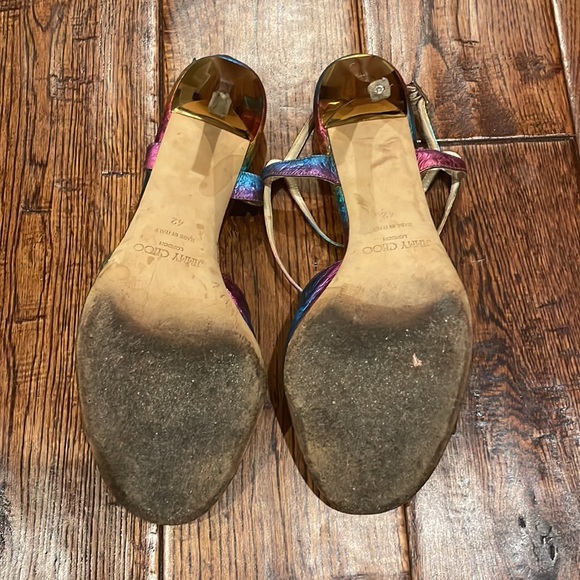 Jimmy Choo Multicolor Snakeskin Panama Strappy Sandals - Picture 5 of 6